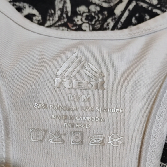 RBX Women's Gray Camouflage Racer Back Tank Top - Picture 2 of 5